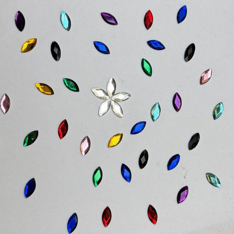 HotFix Rhinestones Leaf Shape