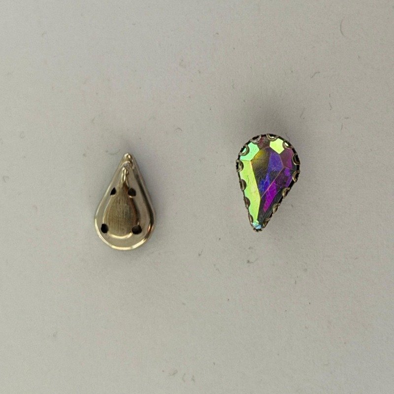 50 Pcs AB Teardrop Sew-on Stone